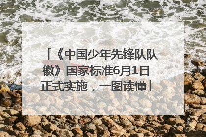 《中国少年先锋队队徽》国家标准6月1日正式实施，一图读懂