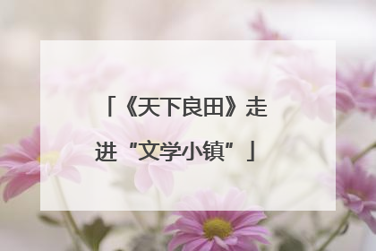 《天下良田》走进“文学小镇”