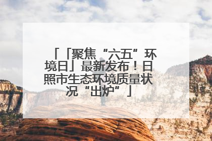 「聚焦“六五”环境日」最新发布！日照市生态环境质量状况“出炉”