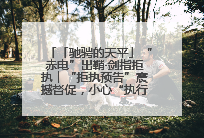「驰骋的天平」“赤电”出鞘·剑指拒执︱“拒执预告”震撼督促，小心“执行”变“执刑”