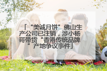 “美诚月饼”佛山生产公司已注销，涉小杨哥带货“香港传统品牌”产地争议事件