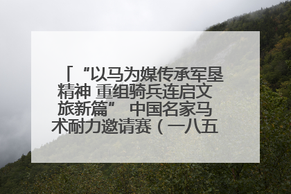 “以马为媒传承军垦精神 重组骑兵连启文旅新篇” 中国名家马术耐力邀请赛（一八五团站）暨重启骑兵连活动正式启动
