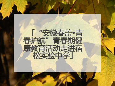 “安徽春蕾•青春护航”青春期健康教育活动走进宿松实验中学