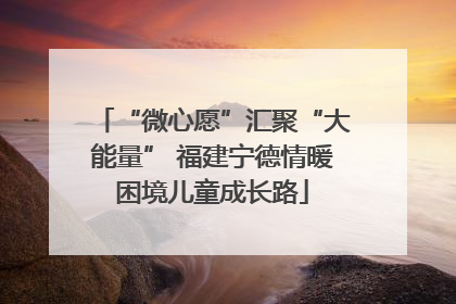 “微心愿”汇聚“大能量” 福建宁德情暖困境儿童成长路