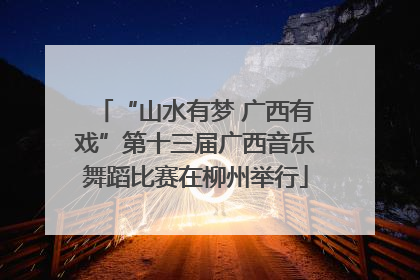“山水有梦 广西有戏”第十三届广西音乐舞蹈比赛在柳州举行