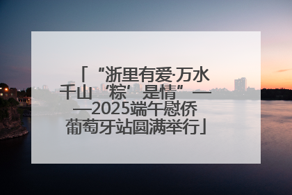 “浙里有爱·万水千山‘粽’是情”——2025端午慰侨葡萄牙站圆满举行