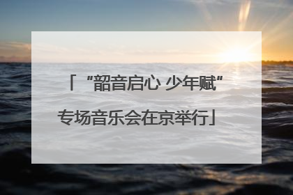 “韶音启心 少年赋”专场音乐会在京举行