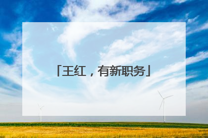 王红，有新职务