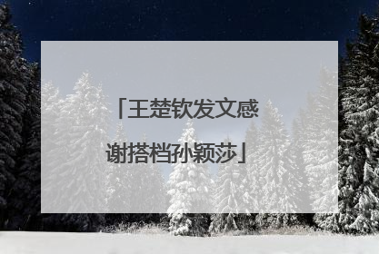 王楚钦发文感谢搭档孙颖莎