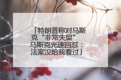 特朗普称对马斯克“非常失望” 马斯克光速回怼：法案没给我看过