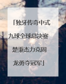 独牙传奇中式九球全球总决赛 楚秉杰力克周龙勇夺冠军