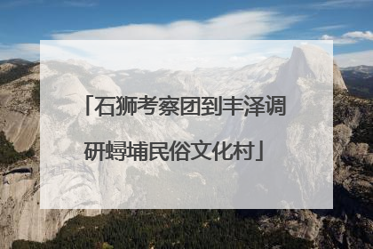 石狮考察团到丰泽调研蟳埔民俗文化村