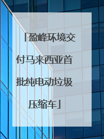 盈峰环境交付马来西亚首批纯电动垃圾压缩车