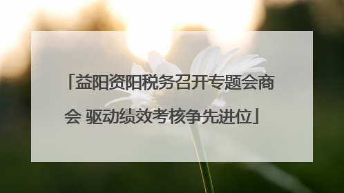 益阳资阳税务召开专题会商会 驱动绩效考核争先进位