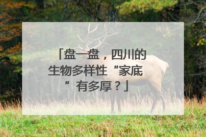 盘一盘，四川的生物多样性“家底”有多厚？