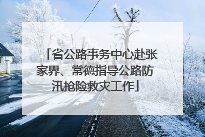 省公路事务中心赴张家界、常德指导公路防汛抢险救灾工作