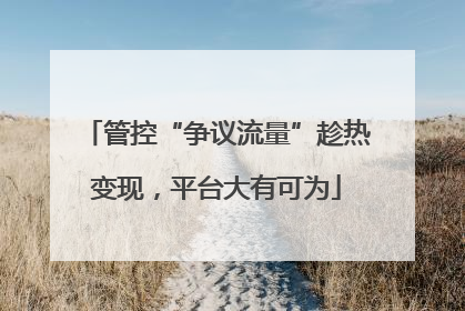 管控“争议流量”趁热变现，平台大有可为