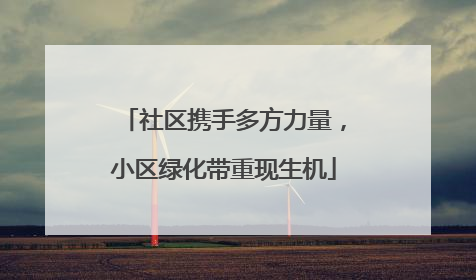 社区携手多方力量，小区绿化带重现生机