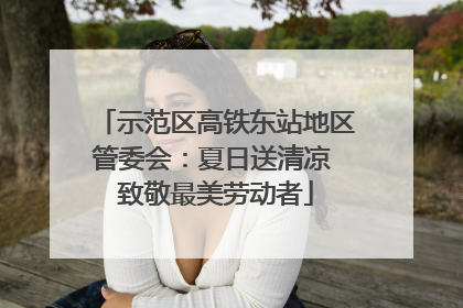 示范区高铁东站地区管委会：夏日送清凉 致敬最美劳动者