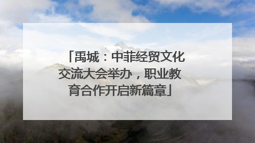禹城：中菲经贸文化交流大会举办，职业教育合作开启新篇章