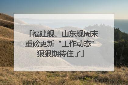 福建舰、山东舰周末重磅更新“工作动态” 狠狠期待住了