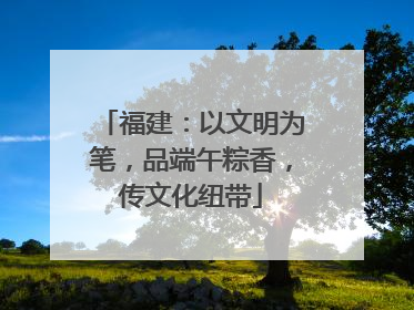 福建：以文明为笔，品端午粽香，传文化纽带