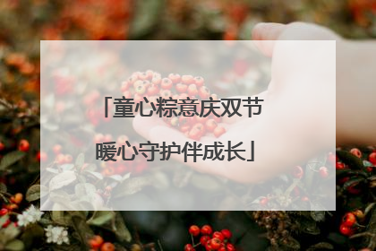 童心粽意庆双节 暖心守护伴成长