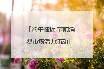 端午临近 节前消费市场活力涌动