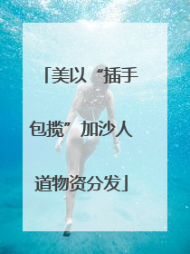 美以“插手包揽”加沙人道物资分发