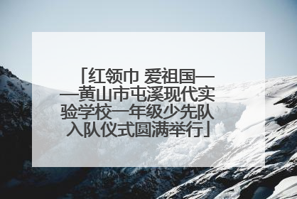 红领巾 爱祖国——黄山市屯溪现代实验学校一年级少先队入队仪式圆满举行