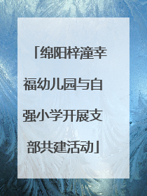 绵阳梓潼幸福幼儿园与自强小学开展支部共建活动