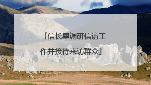信长星调研信访工作并接待来访群众
