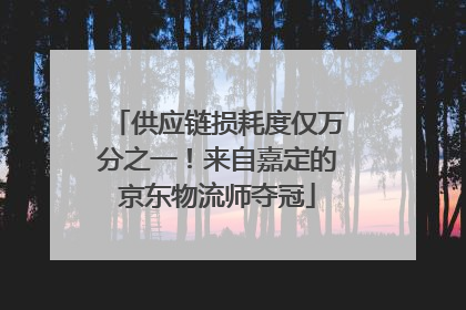 供应链损耗度仅万分之一！来自嘉定的京东物流师夺冠