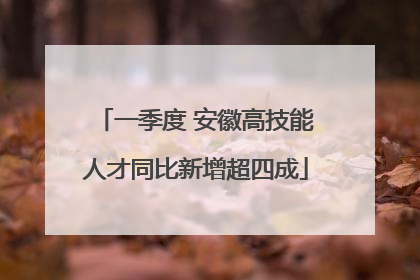 一季度 安徽高技能人才同比新增超四成