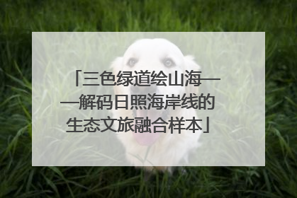 三色绿道绘山海——解码日照海岸线的生态文旅融合样本