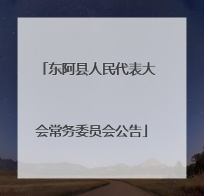 东阿县人民代表大会常务委员会公告