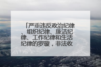 严重违反政治纪律、组织纪律、廉洁纪律、工作纪律和生活纪律的罗璇，非法收受他人巨额财物