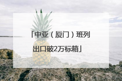 中亚（厦门）班列出口破2万标箱