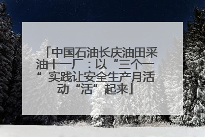 中国石油长庆油田采油十一厂：以“三个一”实践让安全生产月活动“活”起来