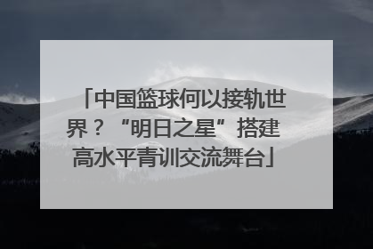 中国篮球何以接轨世界？“明日之星”搭建高水平青训交流舞台