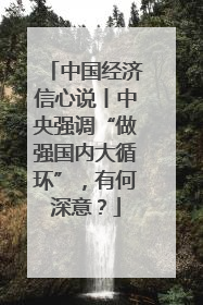 中国经济信心说丨中央强调“做强国内大循环”，有何深意？