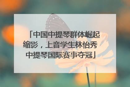 中国中提琴群体崛起缩影，上音学生林怡秀中提琴国际赛事夺冠