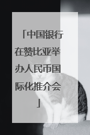 中国银行在赞比亚举办人民币国际化推介会