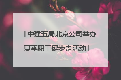 中建五局北京公司举办夏季职工健步走活动