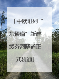 中欧班列“东通道”新建绥芬河隧道正式贯通