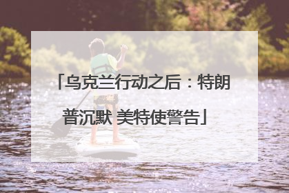 乌克兰行动之后：特朗普沉默 美特使警告