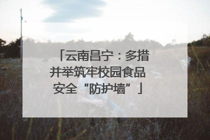 云南昌宁：多措并举筑牢校园食品安全“防护墙”