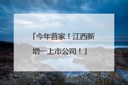 今年首家！江西新增一上市公司！