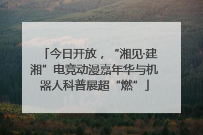 今日开放，“湘见·建湘”电竞动漫嘉年华与机器人科普展超“燃”