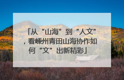 从“山海”到“人文”，看嵊州青田山海协作如何“文”出新精彩